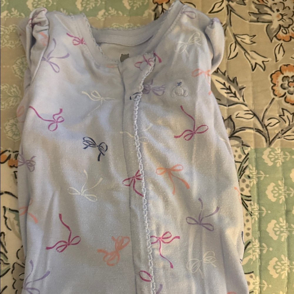 GAP Light Blue Sleep Sack with Bow Pattern